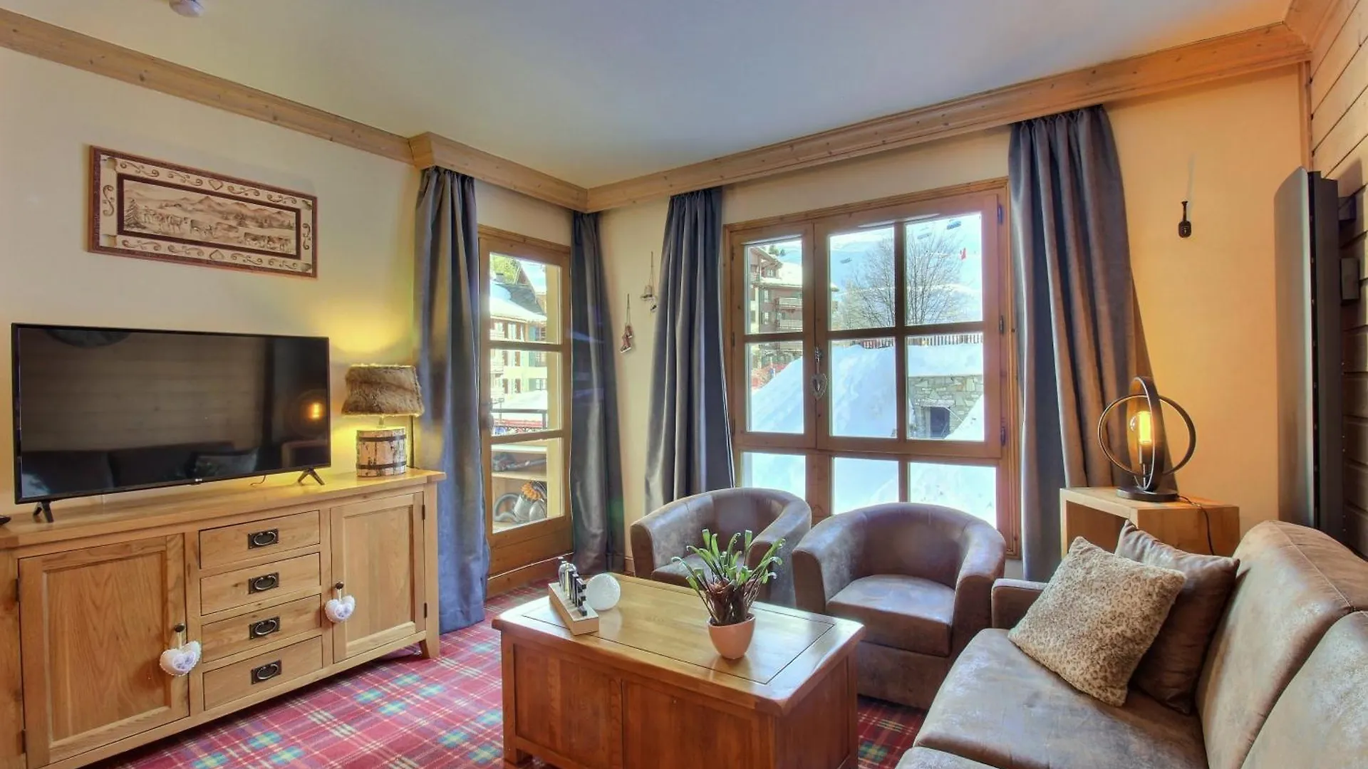 Appartement T3 Arc 1950 Skis Aux Pieds Sauna, Hammam, Jacuzzi Les Arcs  公寓